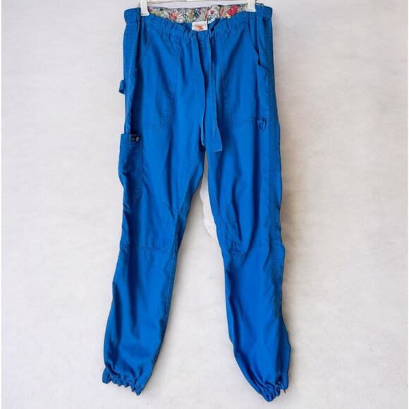 Koi By Kathy Peterson Cargo Pants S-M Tall Blue Minimalist Gorpcore Utility - Picture 1 of 7